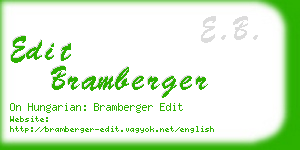 edit bramberger business card